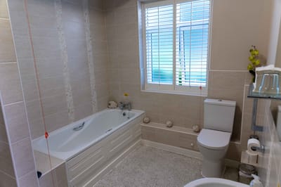 A clean, modern bathroom in a retirement facility