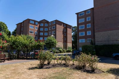 Exterior view of Melton Court Retirement Community