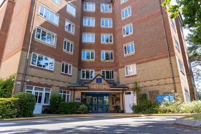 Building exterior of Melton Court Retirement Community