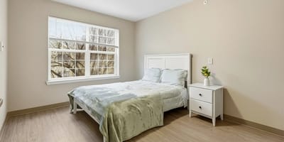 Well-furnished private resident room with natural light