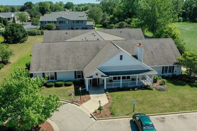 Aerial view of the North Point facility exterior