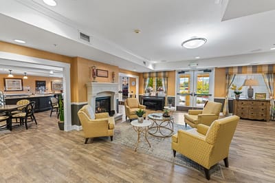 Cozy common area with seating and natural light