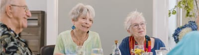 Mirador, Nursing Home in Corpus Christi, TX — Seniors enjoying a meal in a dining room