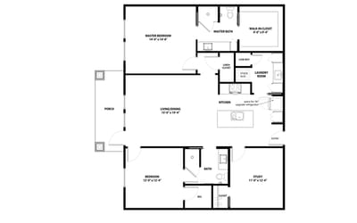 Mirador, Nursing Home in Corpus Christi, TX — Floor plan of a senior living apartment layout