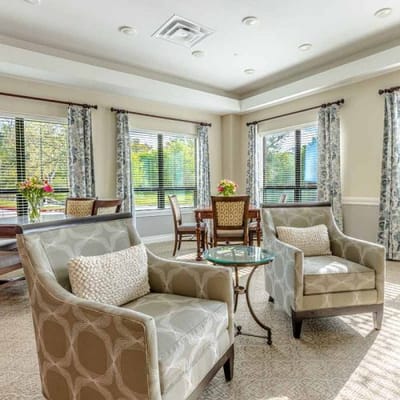 Common area with comfortable seating and natural light.