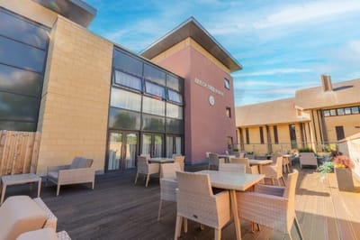 Outdoor seating area at Melton House