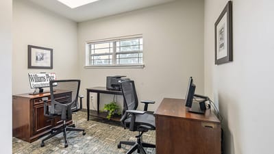 Interior office space of Williams Place with desks