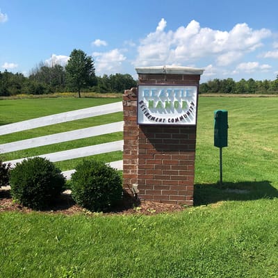 Front sign of Beattie Manor Retirement Community