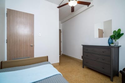 Interior view of a private resident room