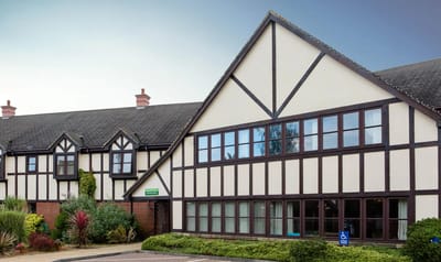 Exterior view of a residential care facility.