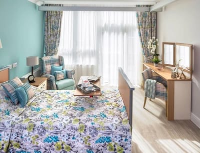 Well-decorated interior of a resident room