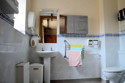 Clean and functional bathroom with modern fixtures.