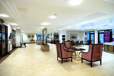 Interior common area with seating and decor