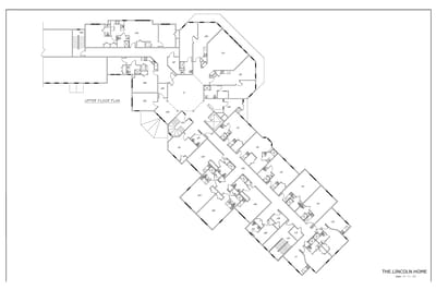 Architectural floor plan layout of The Lincoln Home