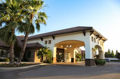 Exterior view of Cedarbrook Memory Care Community entrance