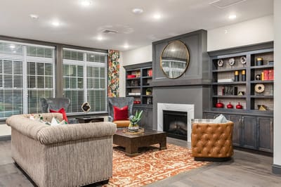 Cozy common area with comfortable seating and decor