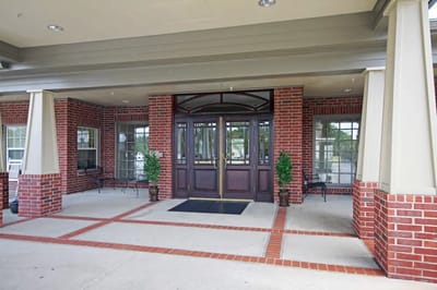 Entrance of American House Brentwood with covered porch