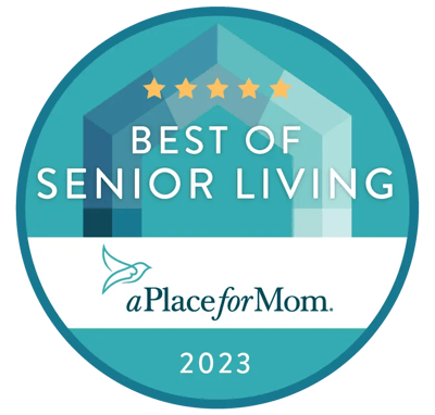 Award badge for senior living recognition