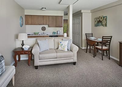 Cozy interior of a resident living area.