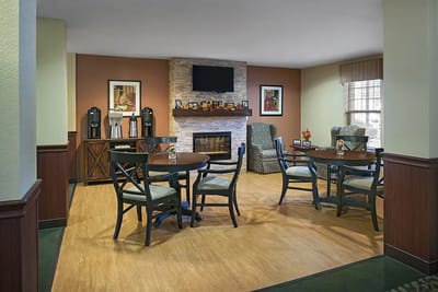 Cozy common area with seating and decor