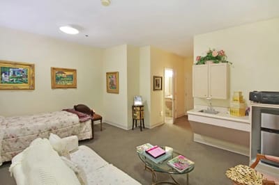 Cozy private resident room with furnishings