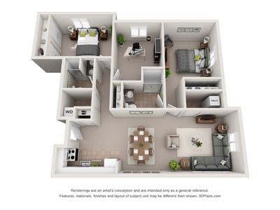 Architectural floor plan of a residential unit