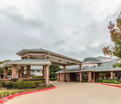 Exterior view of Asher Point Independent Living entrance