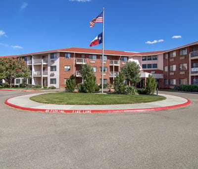 Exterior view of Asher Point Independent Living building