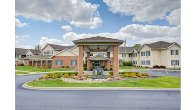 Exterior view of Amber Park Senior Living facility