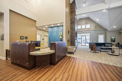 Interior view of a bright and welcoming common area