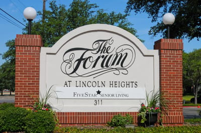 Facility sign for The Forum at Lincoln Heights