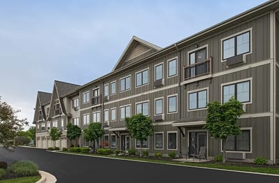 Exterior view of an assisted living facility.