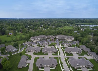 Aerial view of the American House Jenison campus