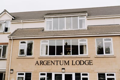 Exterior view of Argentum Lodge care home building