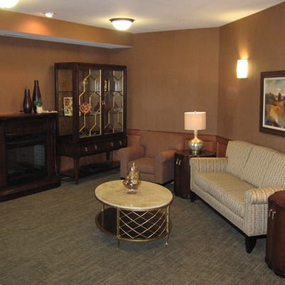 Cozy common area with seating and decor
