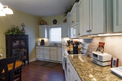 Well-equipped kitchen in a senior living facility