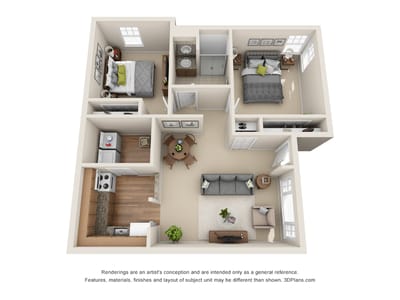 Architectural floor plan of a facility unit