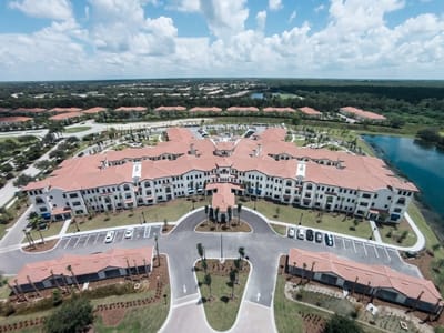 Aerial view of the American House Coconut Point facility