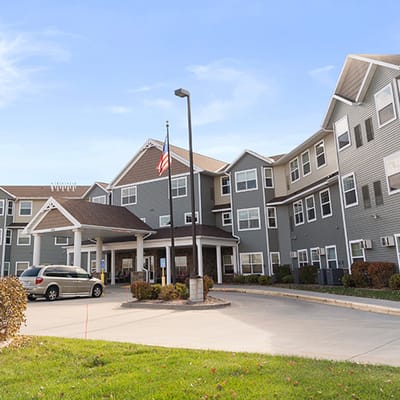 Exterior view of Arbor Oaks Senior Living facility