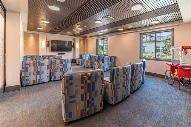 Bright common area with comfortable seating