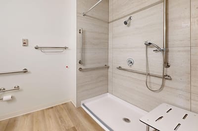 Accessible shower in a modern bathroom