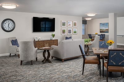 Common area with comfortable seating and decor