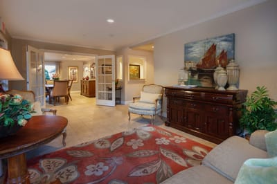 Common area with comfortable seating and artwork