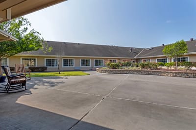 Outdoor view of the facility with landscaping