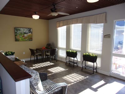 Common area with seating and natural light