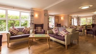 Bright common area with comfortable seating