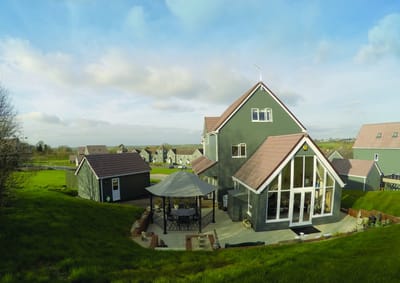 Exterior view of a building in a leisure village