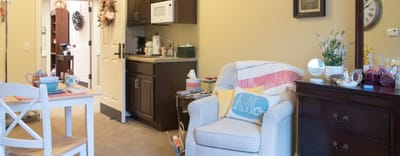 Cozy interior of a resident's living area