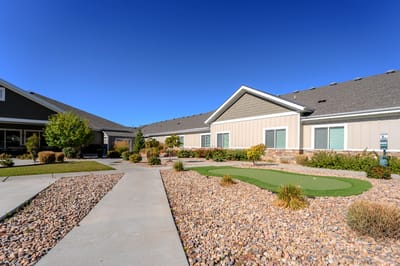 Well-maintained outdoor space with landscaping