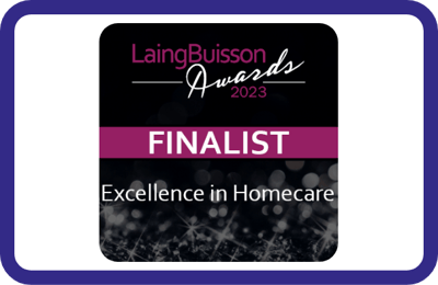 Award finalist logo for homecare excellence